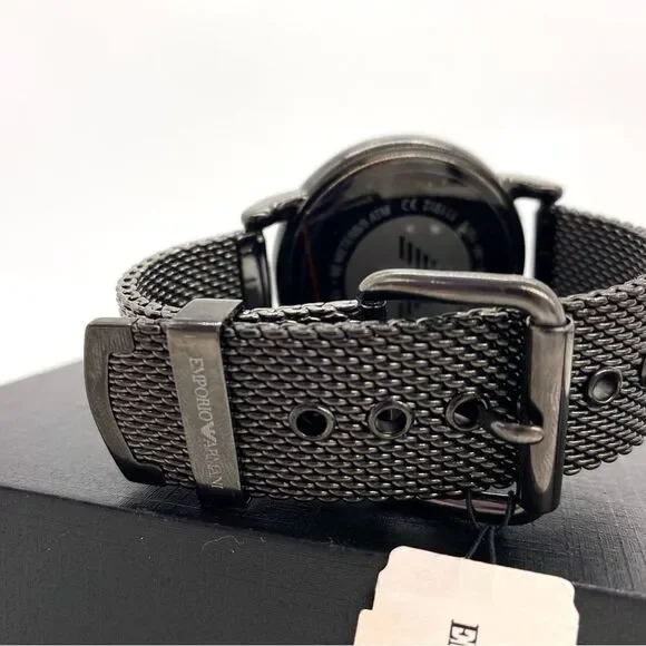 Emporio Armani Men's Chronograph Gunmetal Stainless Steel Watch AR1979 New